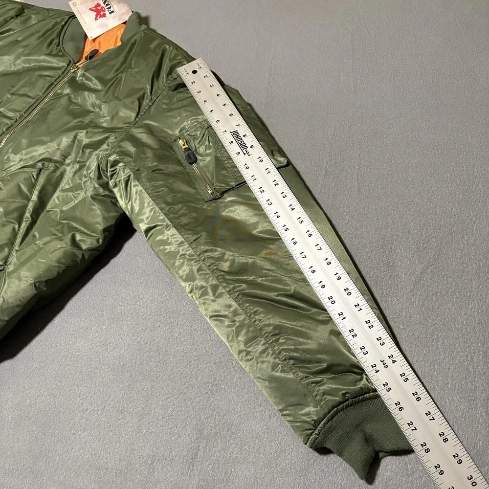 Fox MA-1 Flight‎ Jacket Mens 2XL Sage Reversible Packable Military 210D NEW